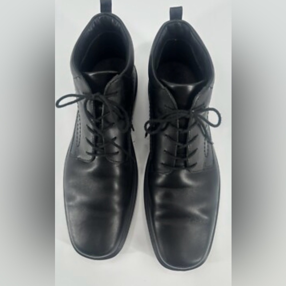 Ecco Men's Gore- tex Black Leather chukka ankle Shoes size 11